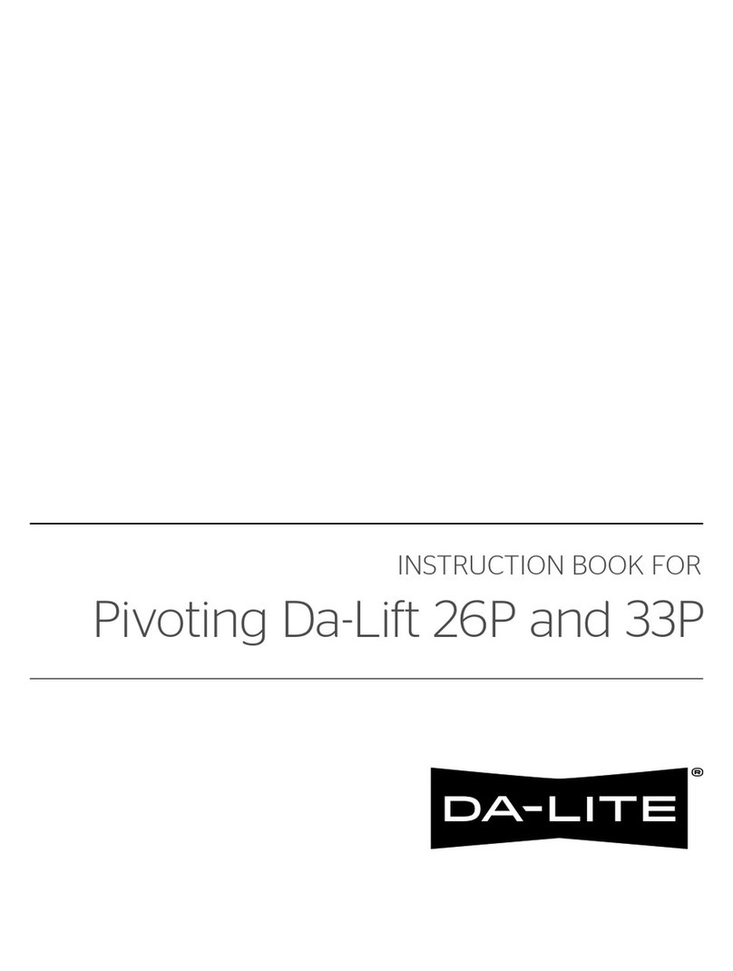 Da-Lite Pivoting Da-Lift 26P User manual