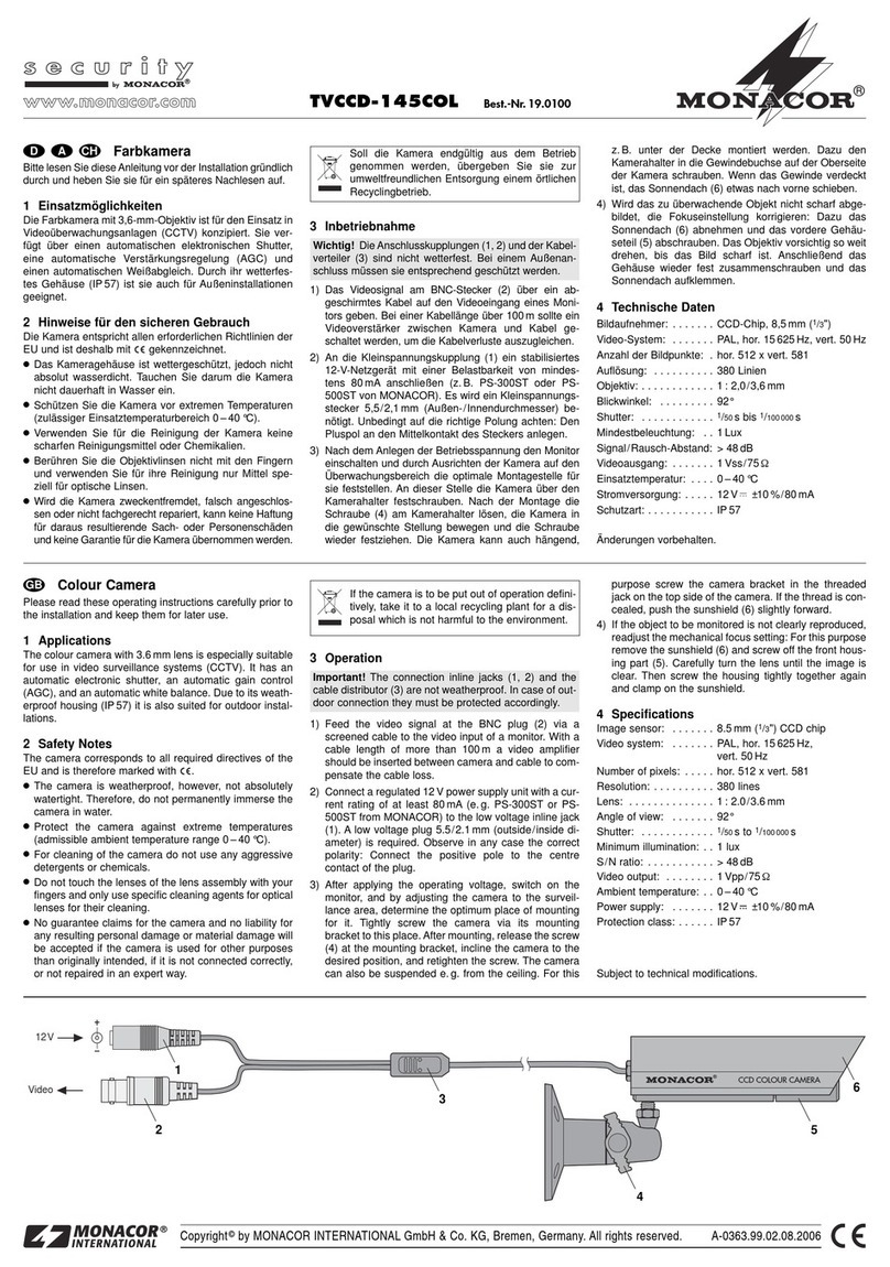 Monacor TVCCD-145COL manual