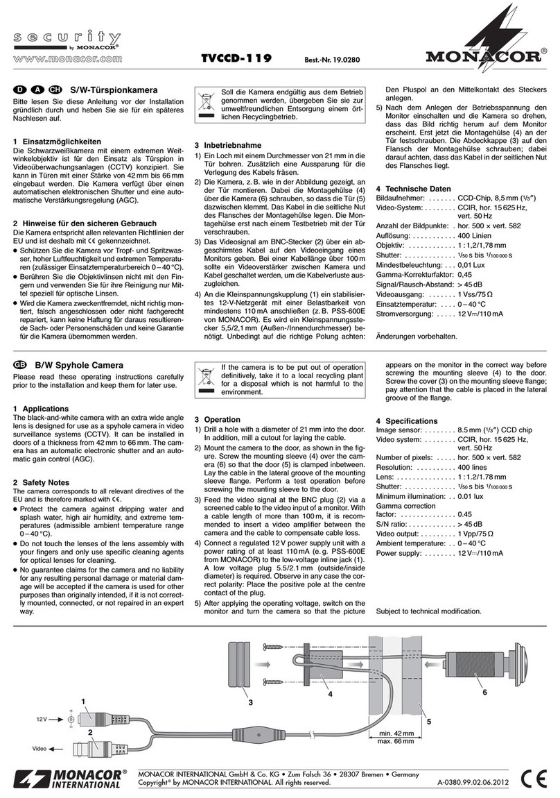 Monacor TVCCD-119 manual