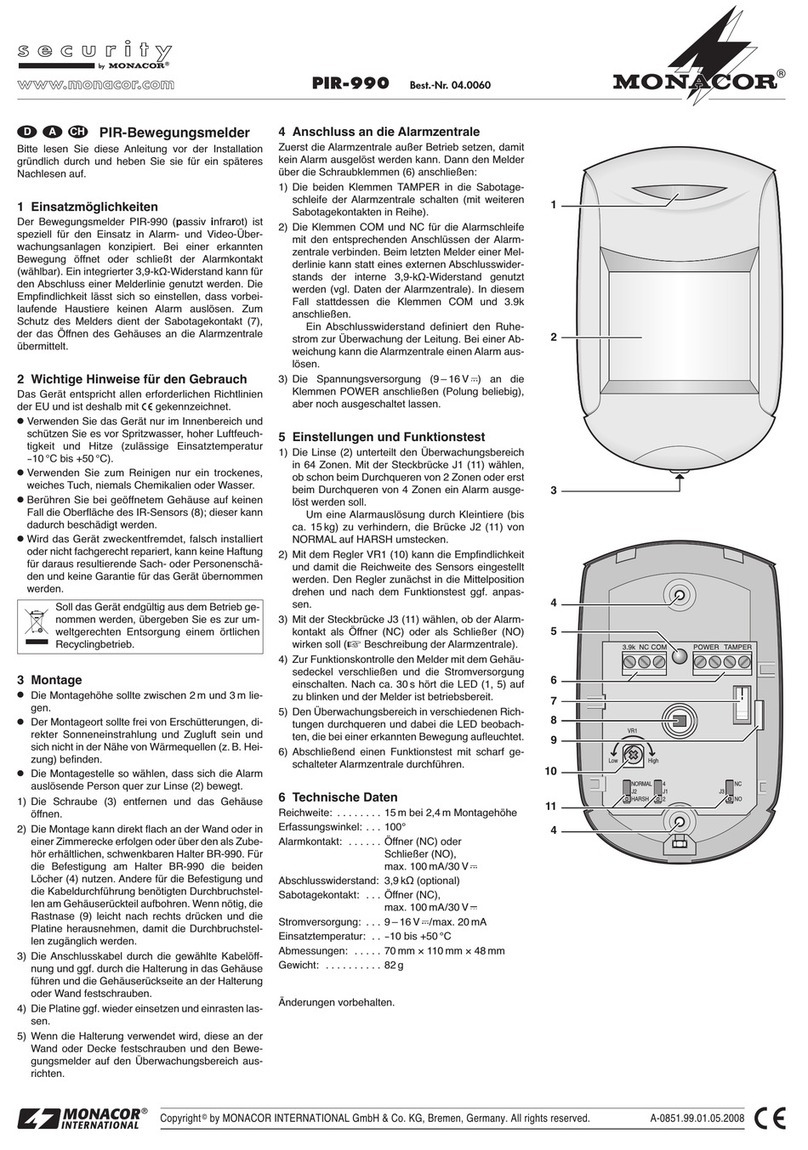 Monacor PIR-990 manual
