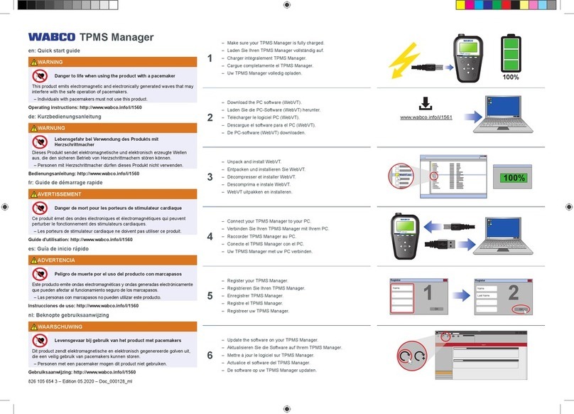 WABCO TPMS MANAGER User manual