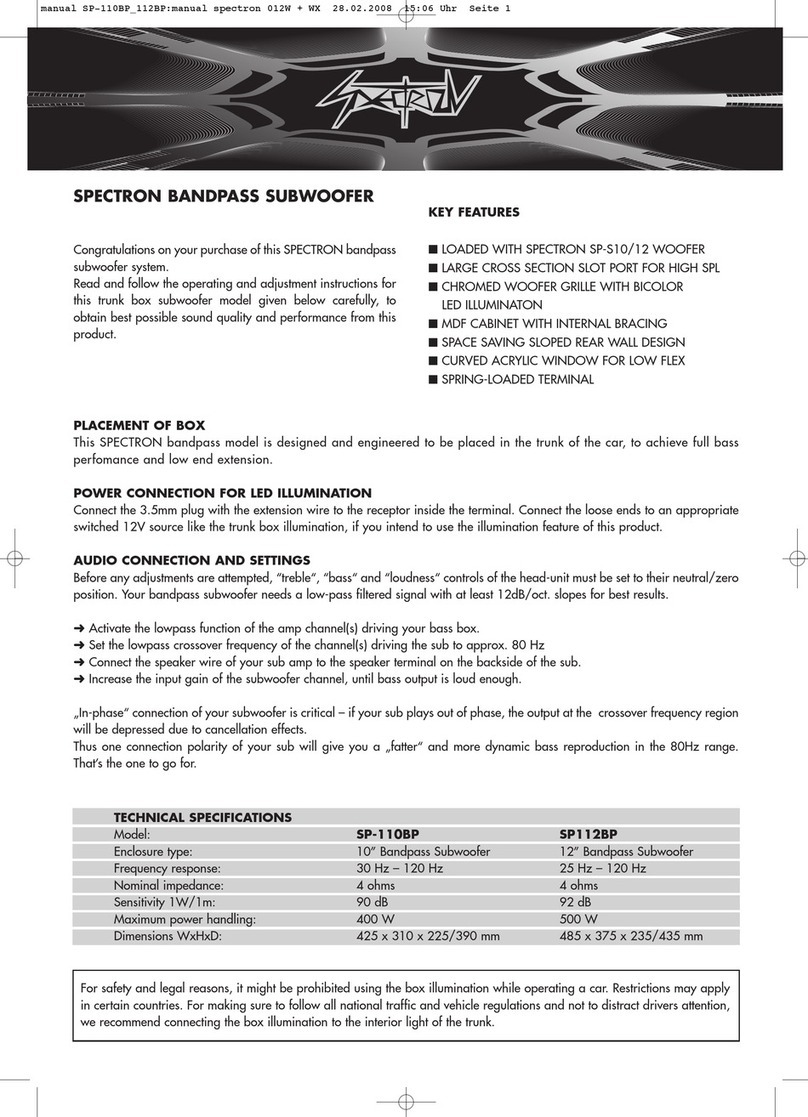 Spectron SP-110BP manual