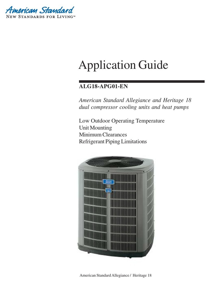 American Standard Allegiance 18 User guide American Standard Allegiance 18 User guide