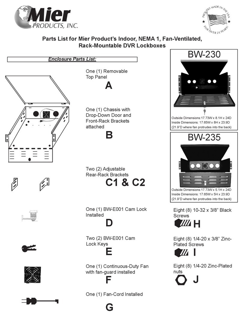 Mier products BW-230 Assembly/mounting instructions
