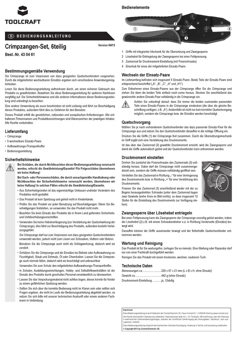 TOOLCRAFT 43 04 61 User manual