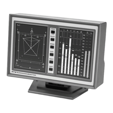 RTW SurroundMonitor 10800X Series User manual RTW SurroundMonitor 10800X Series User manual