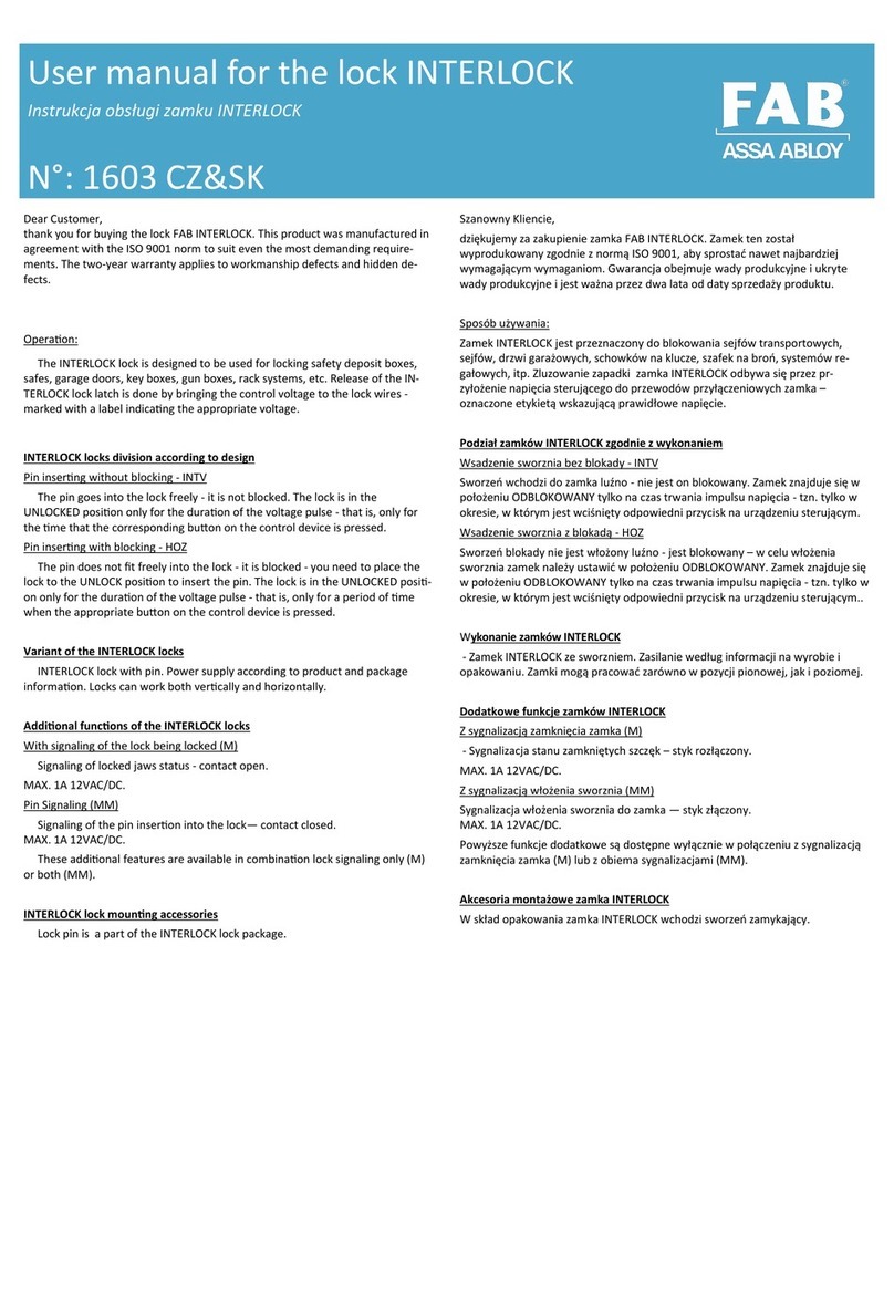 Assa Abloy FAB INTERLOCK User manual
