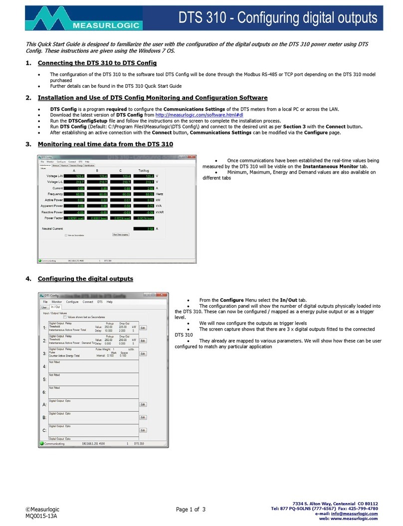 Measurlogic DTS 310 Guide