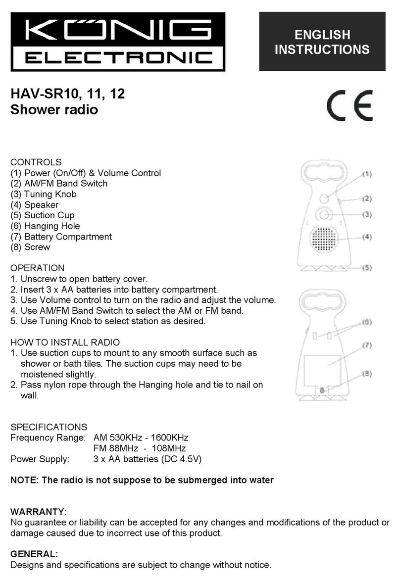 König HAV-SR10 User manual