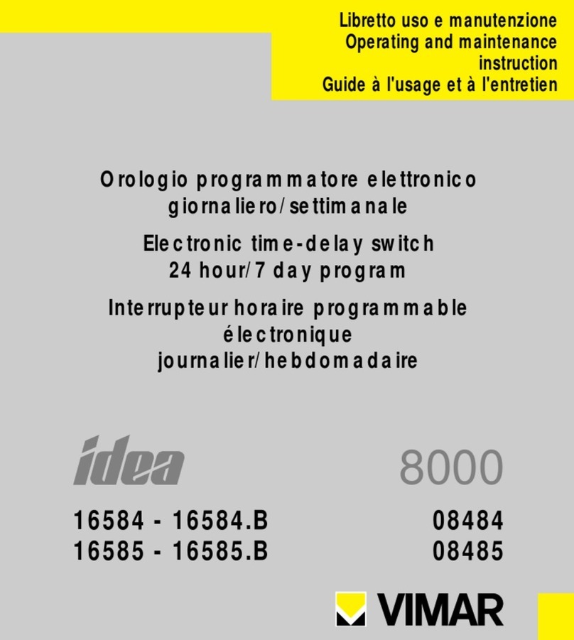 Vimar idea 8000 Series Operating and maintenance instruction