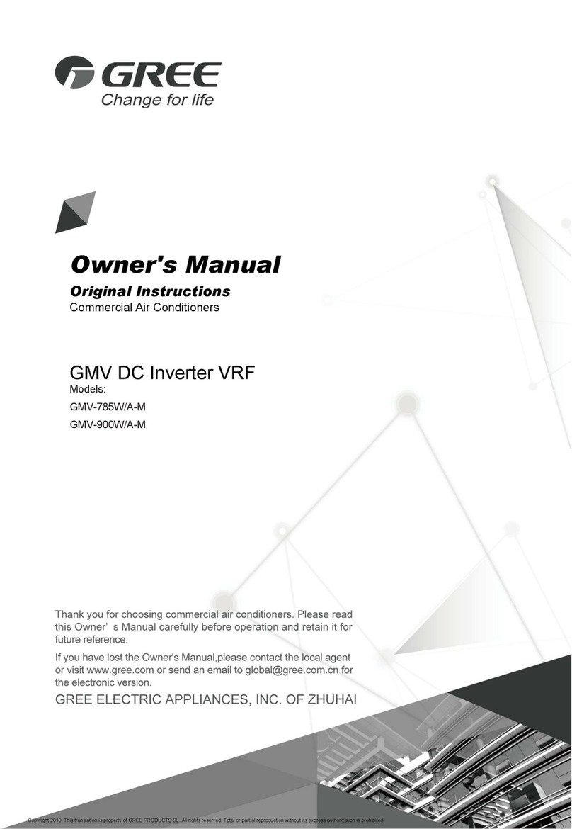 Gree GMV series User manual Gree GMV series User manual