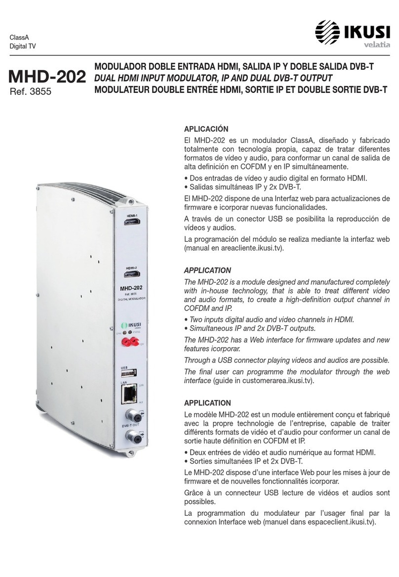 Velatia IKUSI MHD-202 quick start guide
