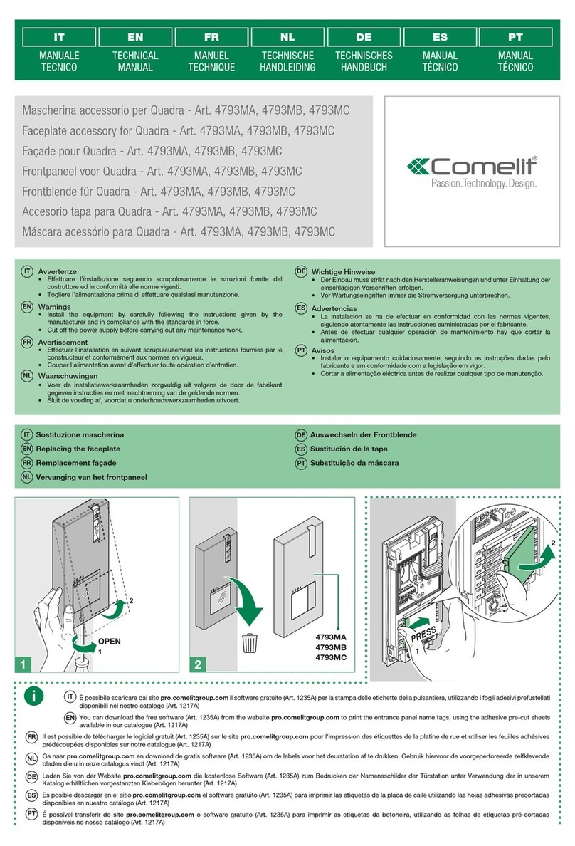 Comelit 4793MA Technical manual