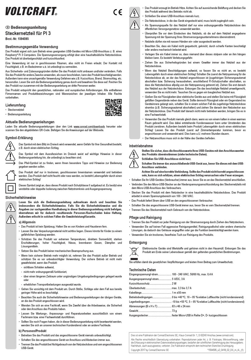 VOLTCRAFT 1594595 operating instructions