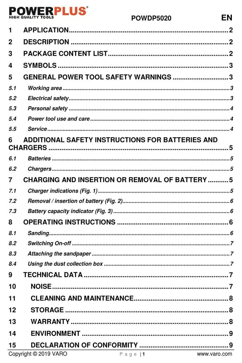 POWER PIus POWDP5020 manual