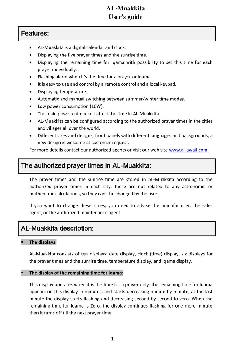 Al-Awail AL-Muakkita user guide