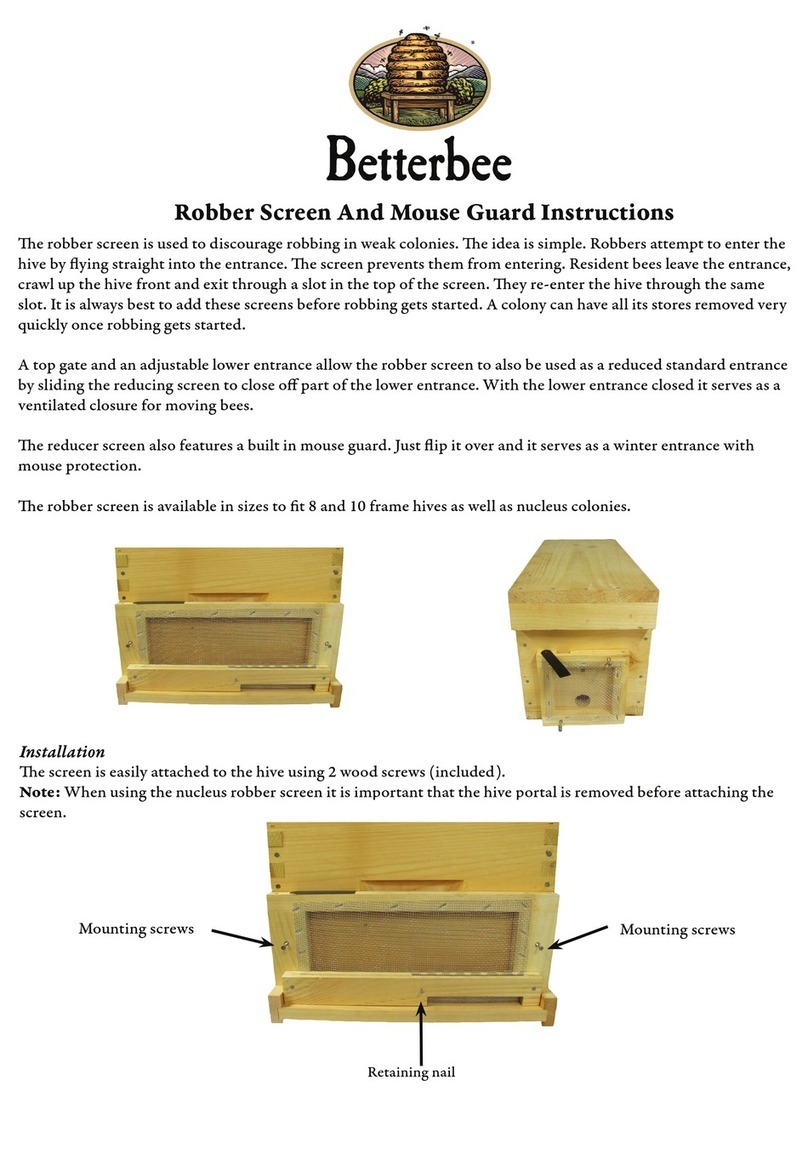 Betterbee Robber Screen User manual