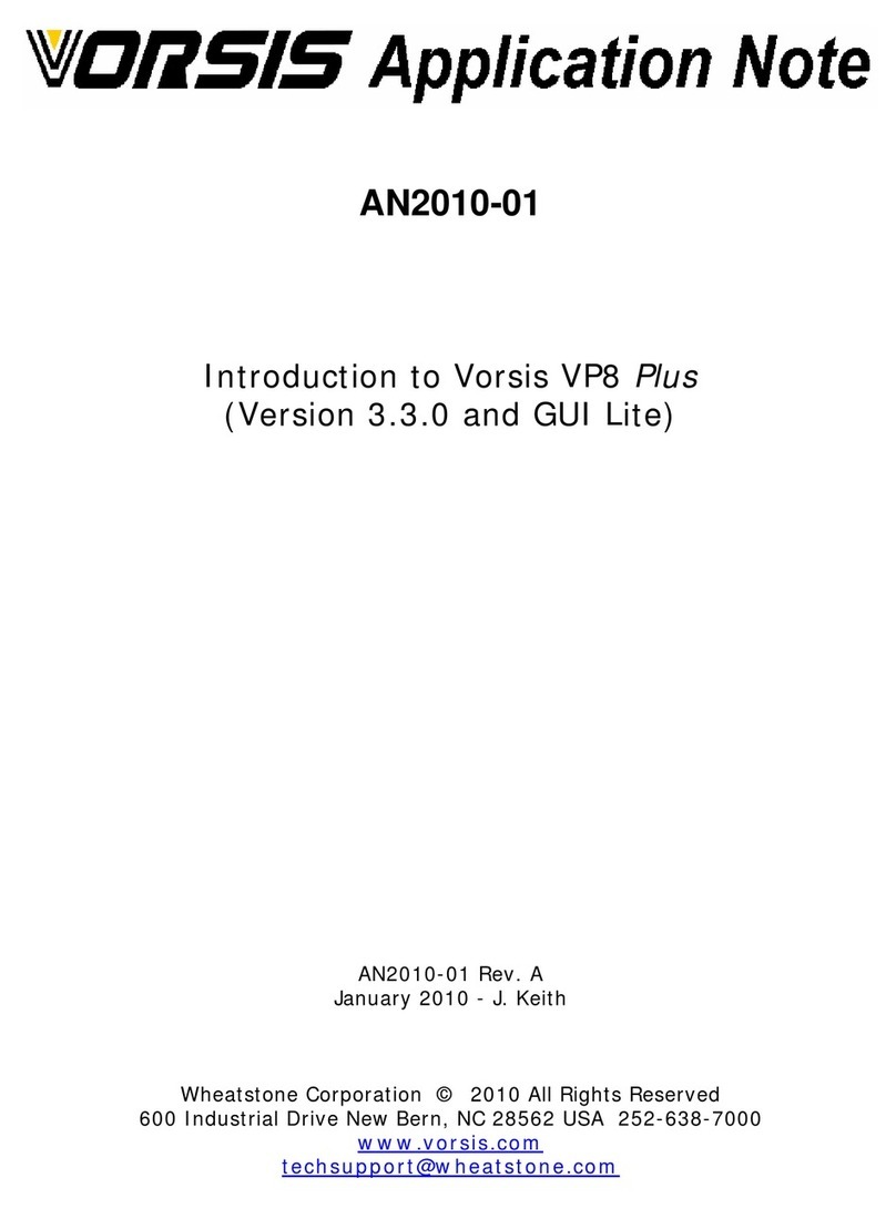 Vorsis VP8 Plus Application note