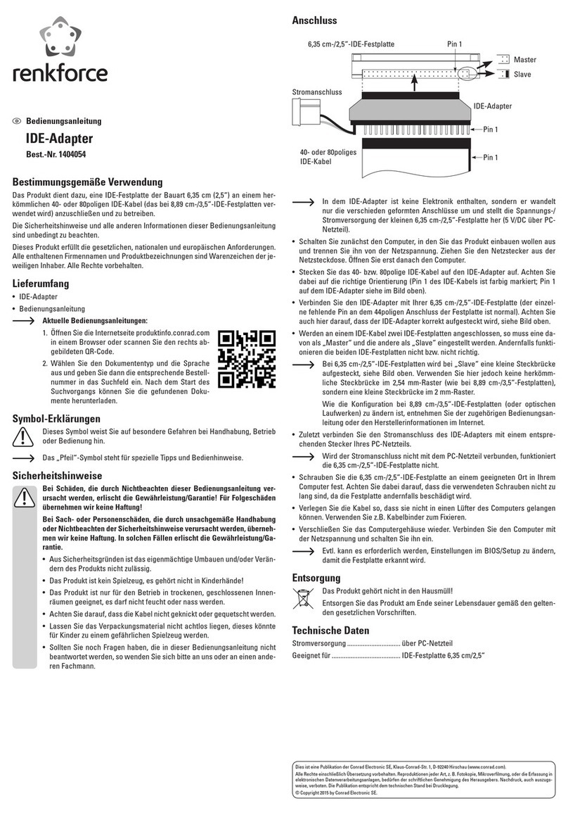Renkforce 1404054 User manual
