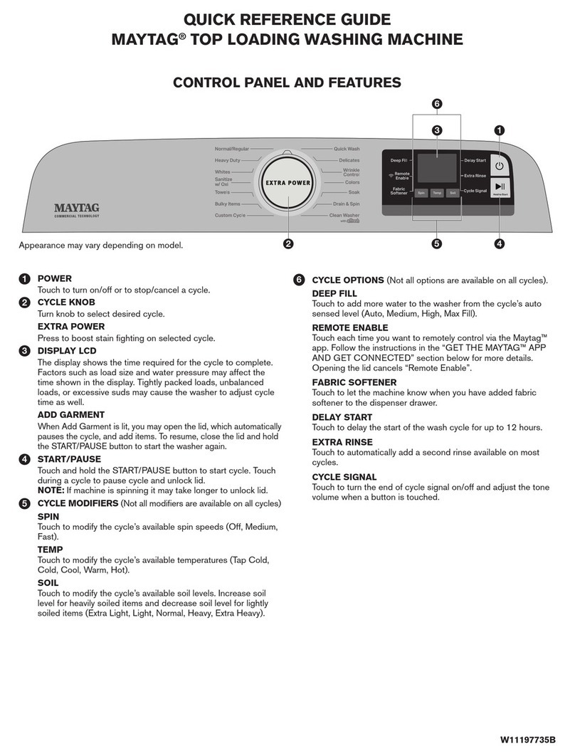 Maytag W11197735B User manual