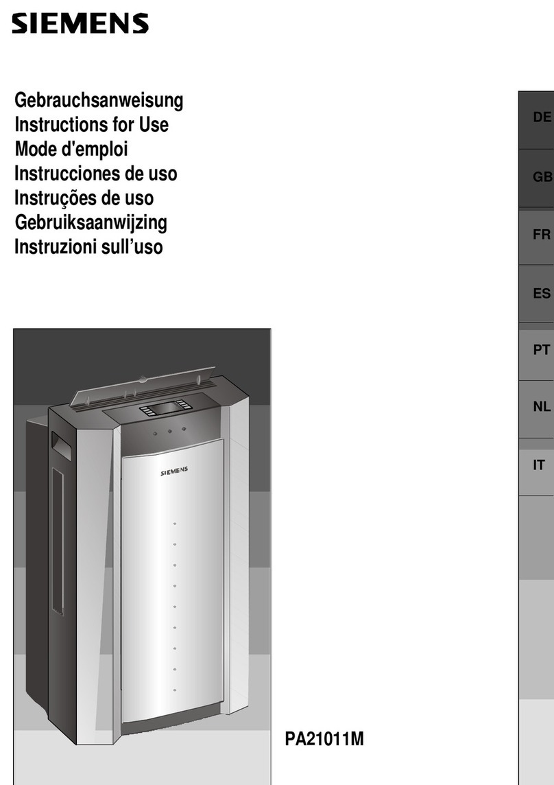 Siemens PA21011M User manual Siemens PA21011M User manual