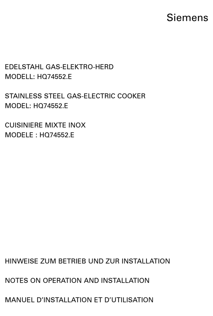 Siemens HQ74552.E Notes on operation and installation