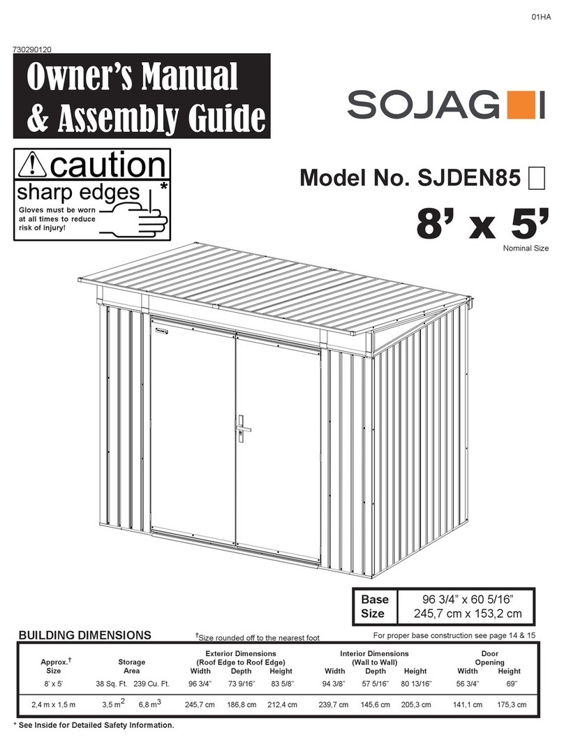 Sojag SJDEN85 Owner's manual & assembly guide