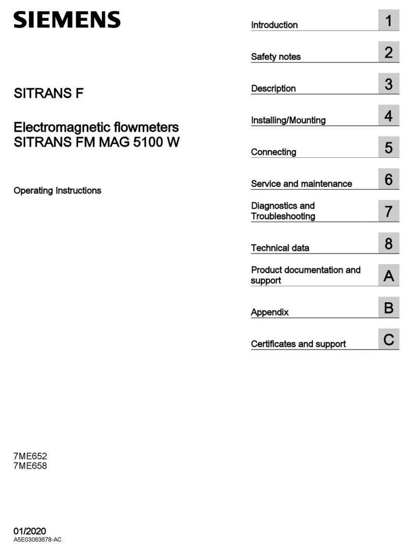 Siemens Sitrans F Series operating instructions Siemens Sitrans F Series operating instructions