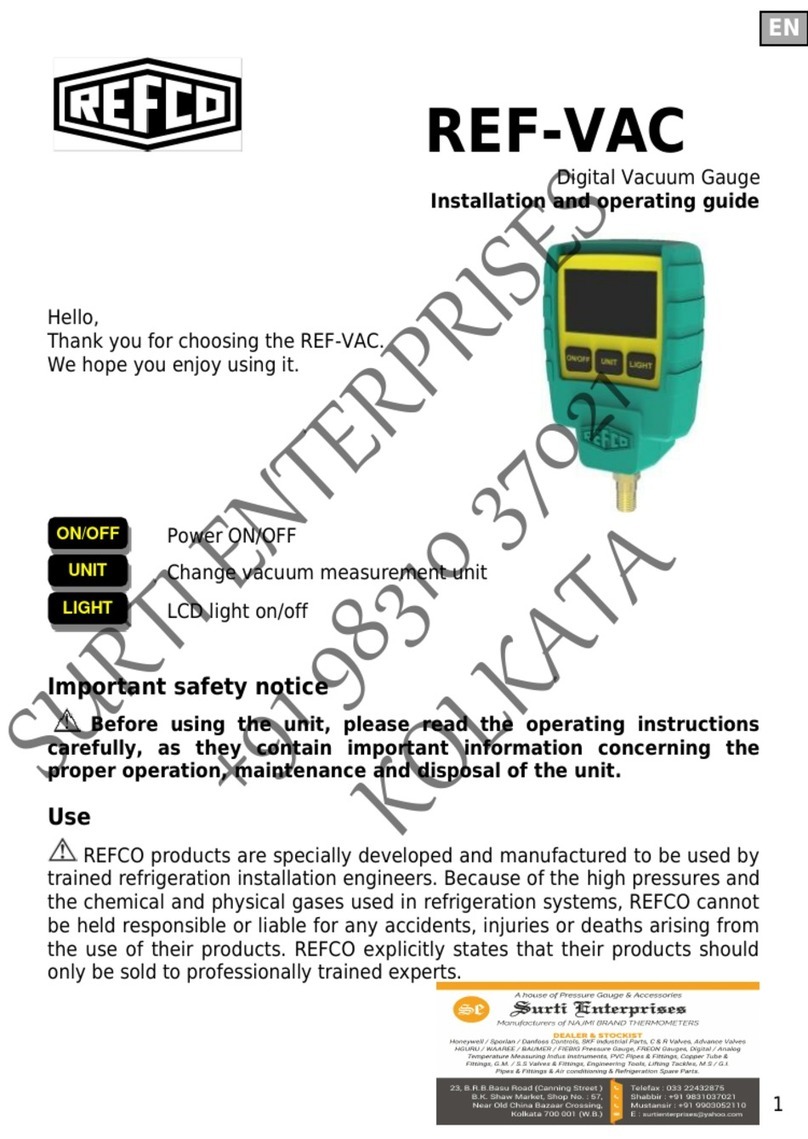 Refco REF-VAC Installation guide