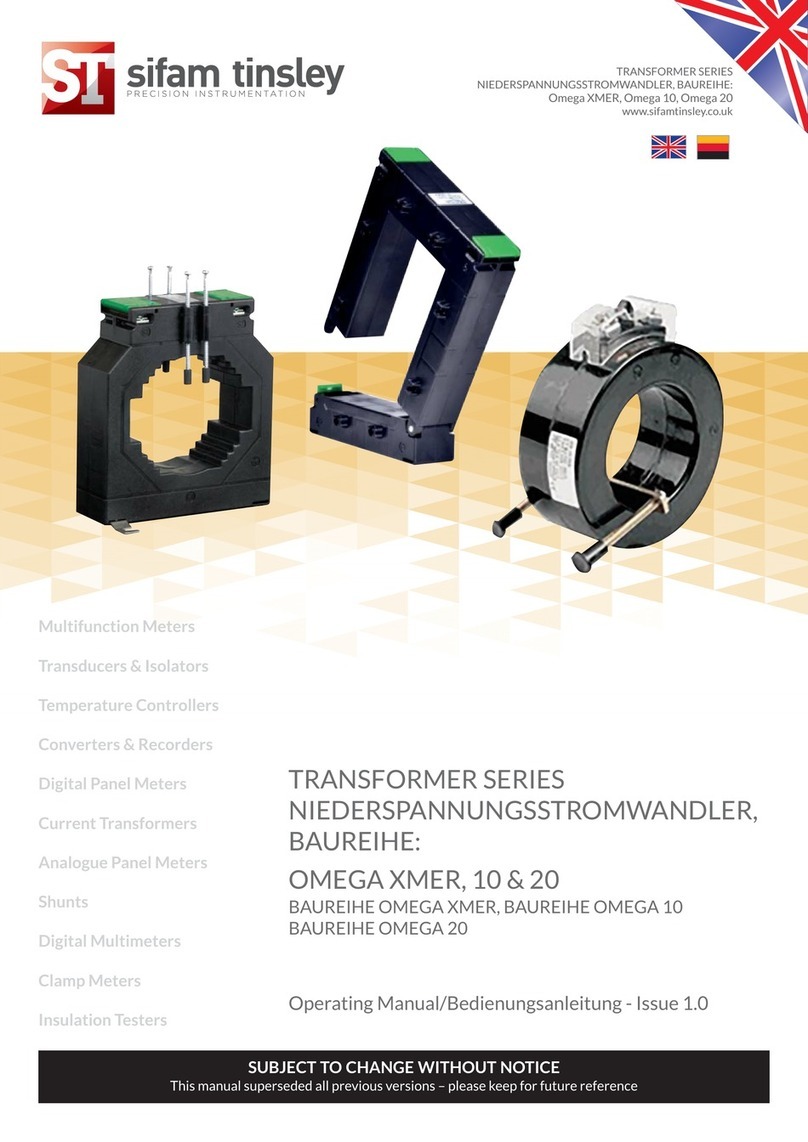 Sifam Tinsley Omega XMER Series operating manual