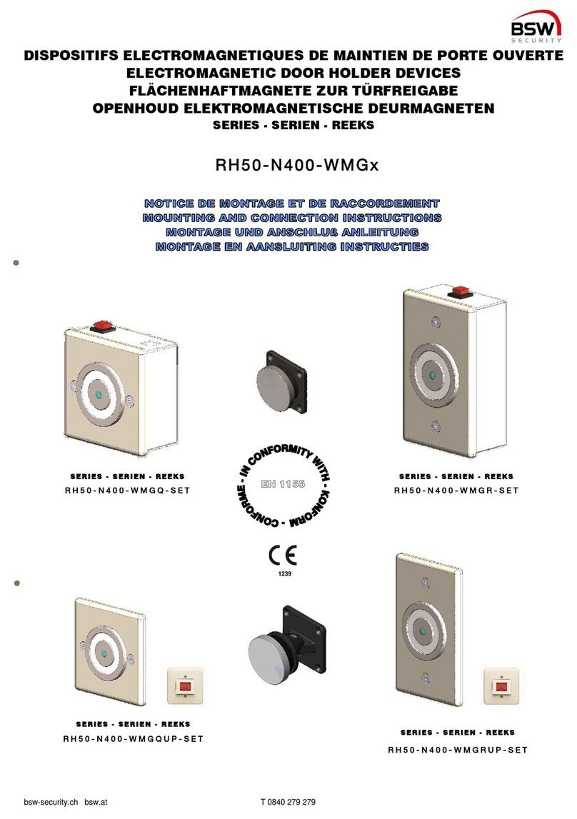 BSW SECURITY RH50-N400-WMG Series Mounting and Connection Instructions
