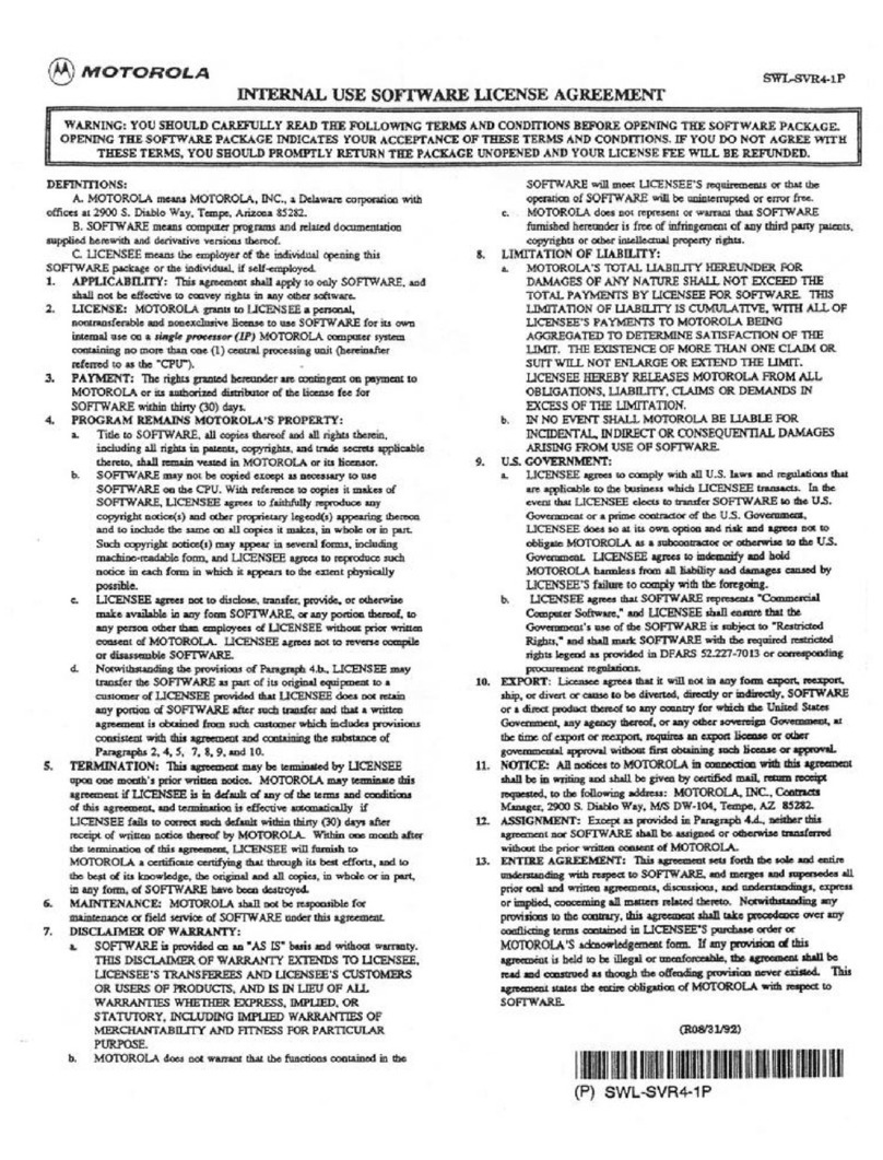 Motorola McIAS 1610 Series User guide