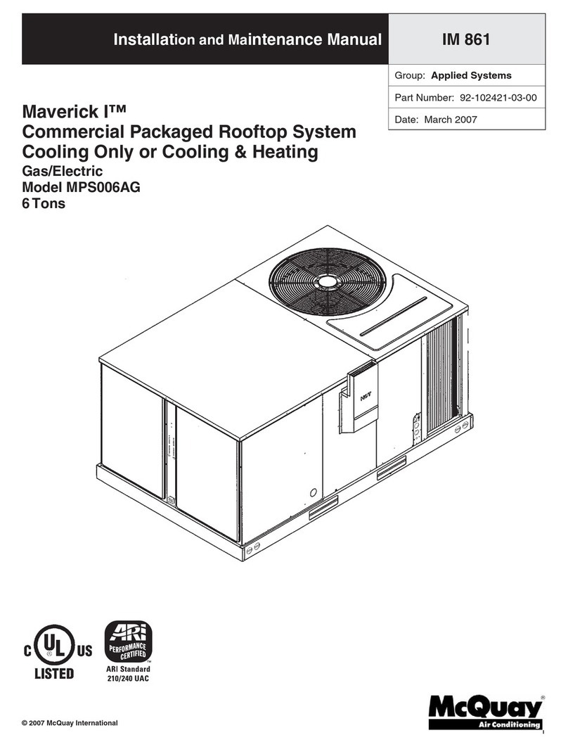McQuay Maverick I MPS006AG Series Manual