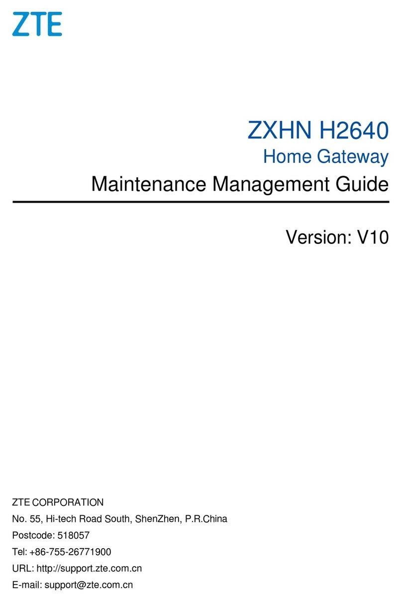 Zte ZXHN H2640 Programming manual