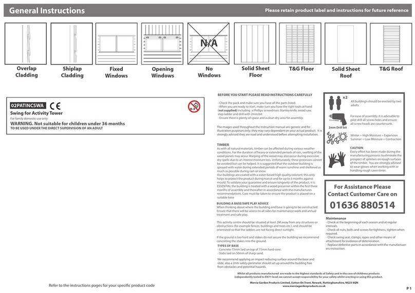 Mercia Garden Products 02PATINCSWA General instructions Mercia Garden Products 02PATINCSWA General instructions