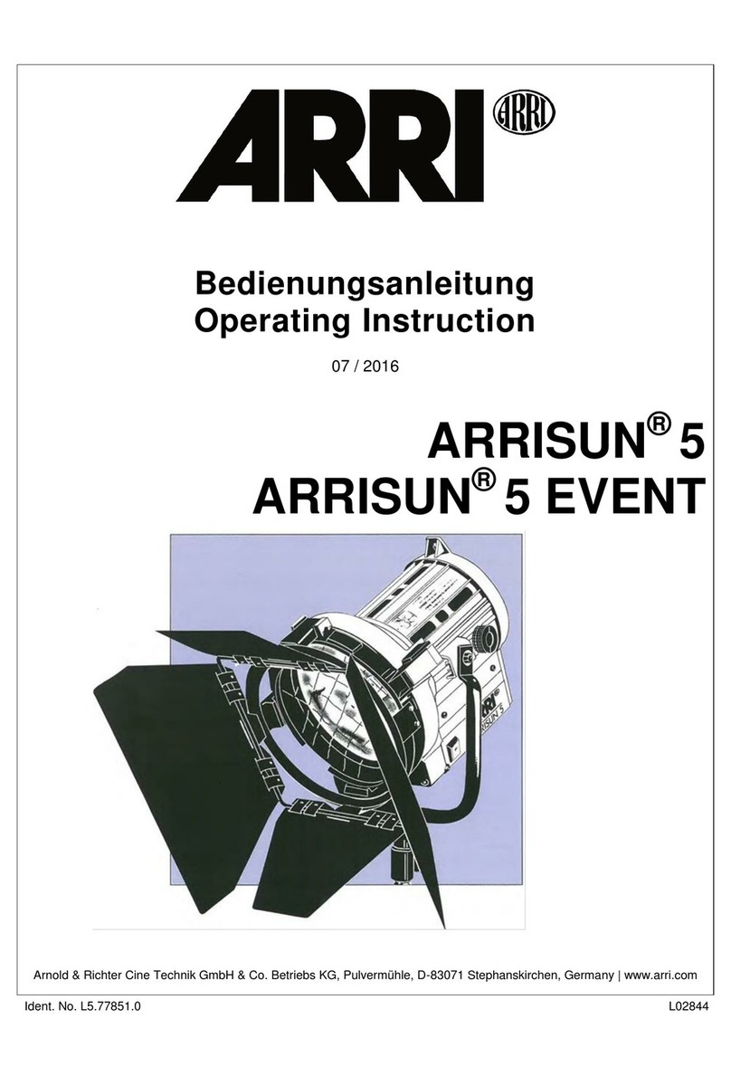 ARRI ARRISUN 5 Operating	 instruction