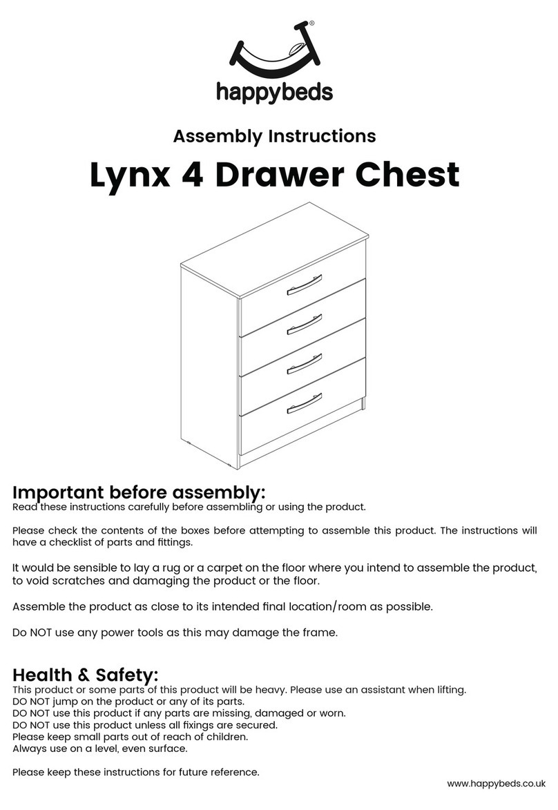 Happy Beds Lynx 4 Drawer Chest Assembly instructions Happy Beds Lynx 4 Drawer Chest Assembly instructions