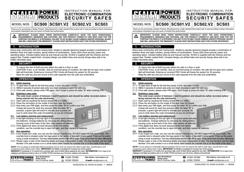 Sealey SCS00 User manual
