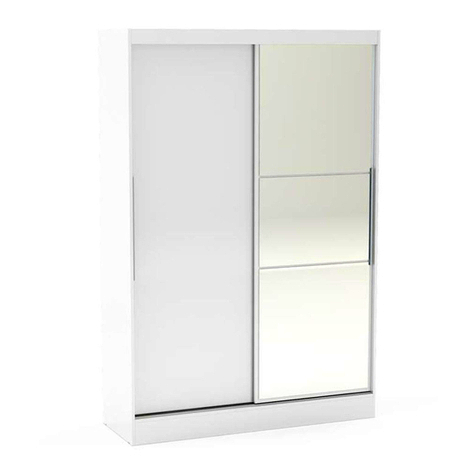 Happy Beds Lynx 2 Door Sliding MirroredWardrobe User manual
