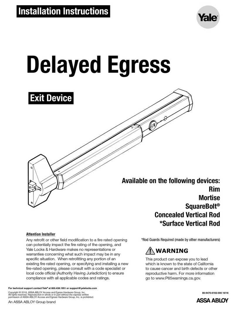 Assa Abloy Yale Delayed Egress User manual