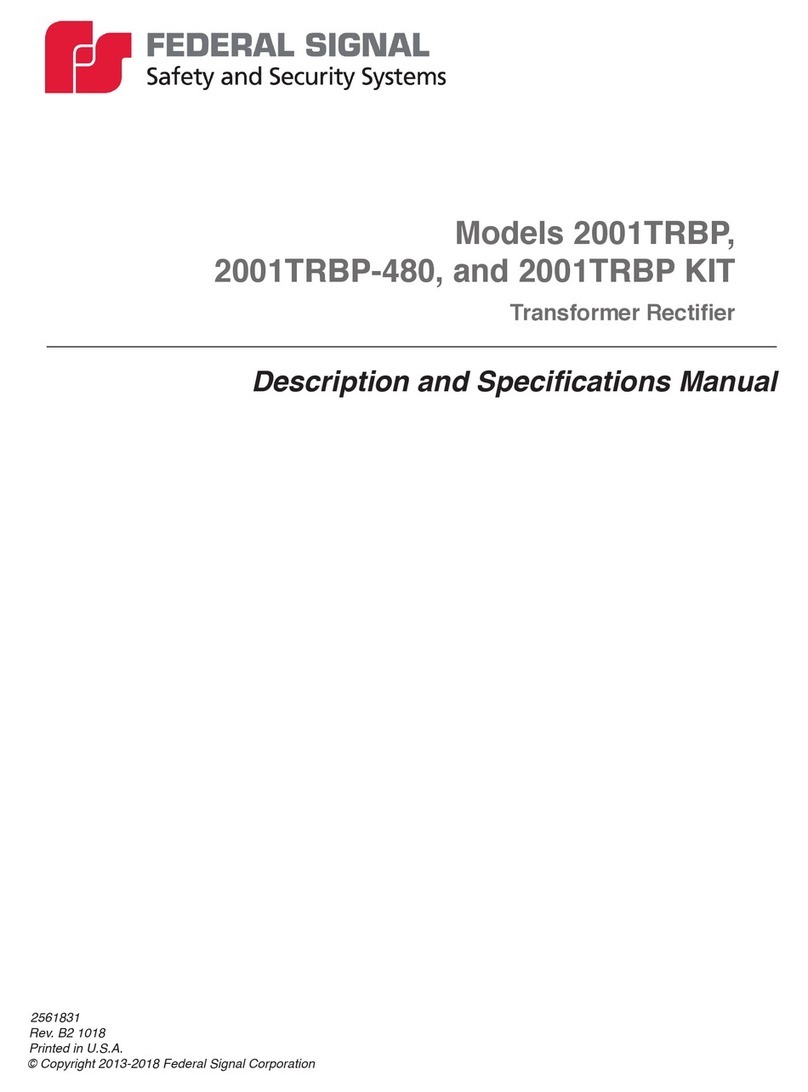 Federal Signal Corporation 2001TRBP User manual