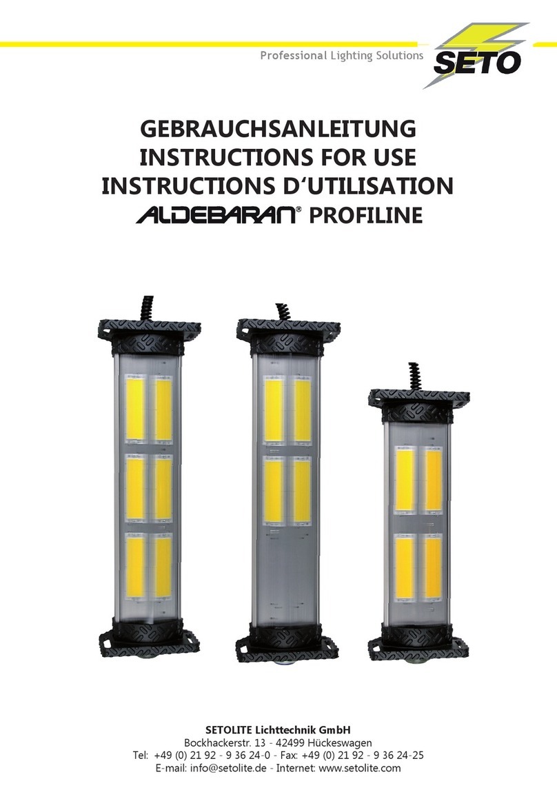 Seto ALDEBARAN PROFILINE Series Instructions for use