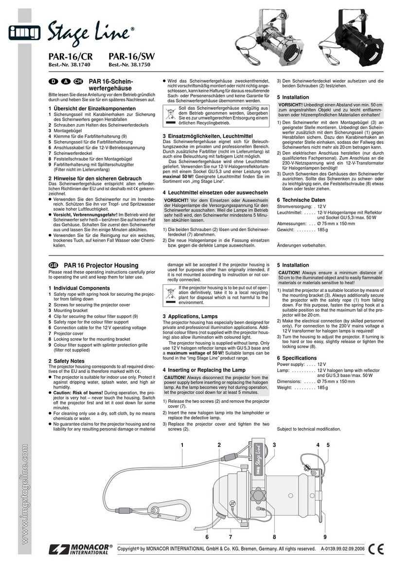 Monacor img Stage Line PAR-16/CR manual