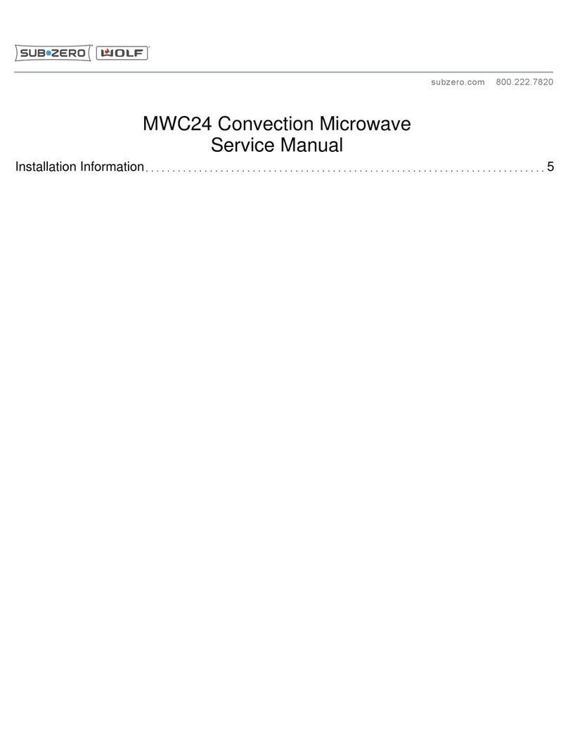 Subzero Wolf MWC24 Service manual