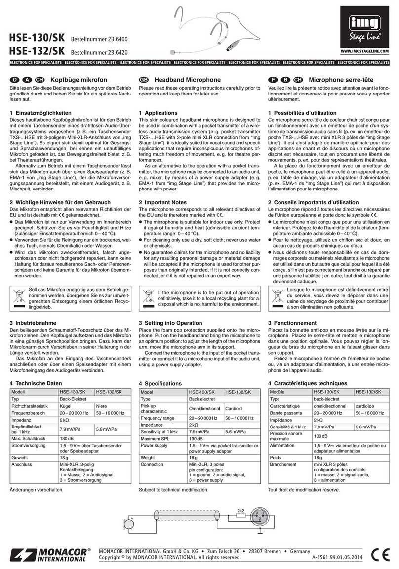 Monacor img Stage Line HSE-130/SK User manual