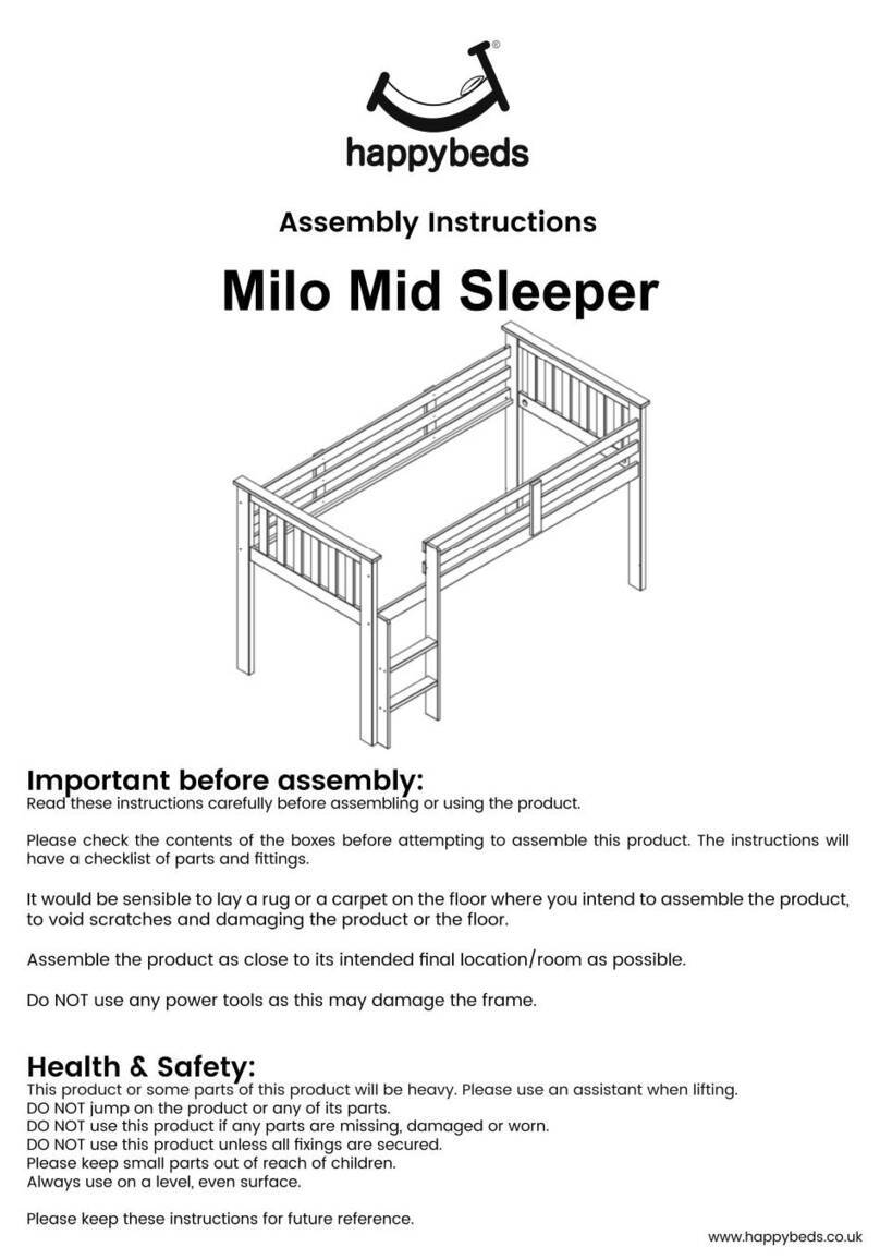 Happy Beds Milo Mid Sleeper Assembly instructions Happy Beds Milo Mid Sleeper Assembly instructions