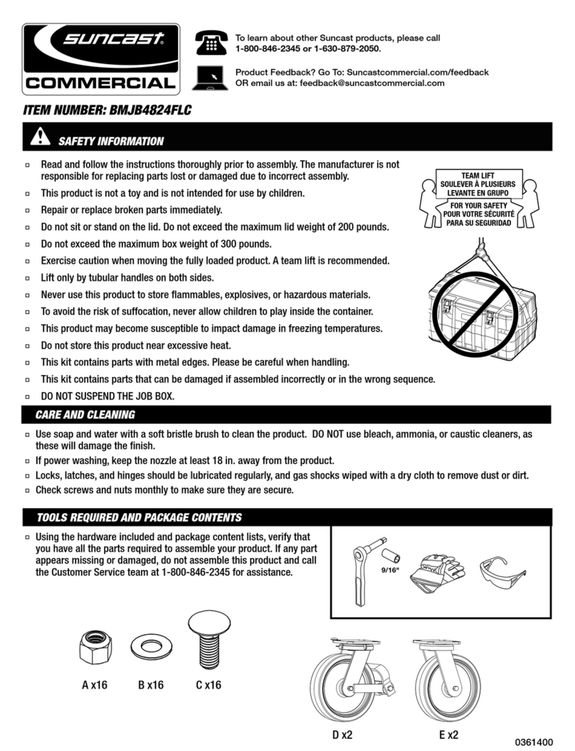 Suncast BMJB4824FLC Assembly instructions