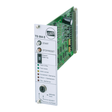 WEISS TS 002 E User manual
