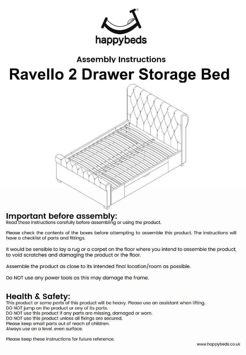 Happy Beds Ravello  2 Drawer Storage Bed Assembly instructions