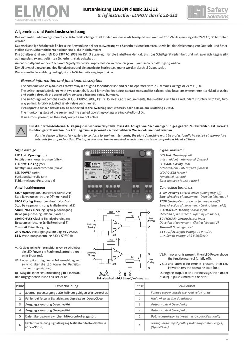 ASO Safety Solutions ELMON classic 32-312 Brief Instruction